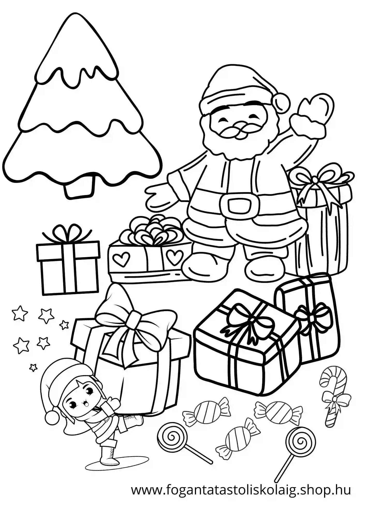 karácsonyi színező